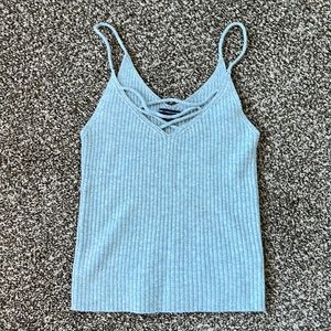 Knitted Light Blue Tank Top